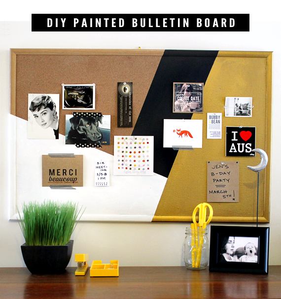DIY Painted Bulletin Board Tutorial // Bubby and Bean