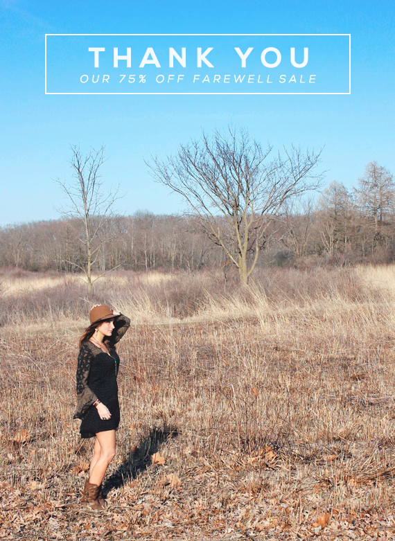 Our (Huge!) Farewell Sale and a Thank You