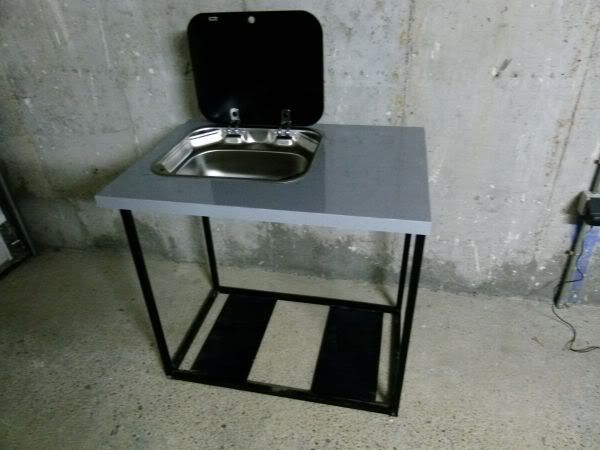 Mueble fregadero con central electrica