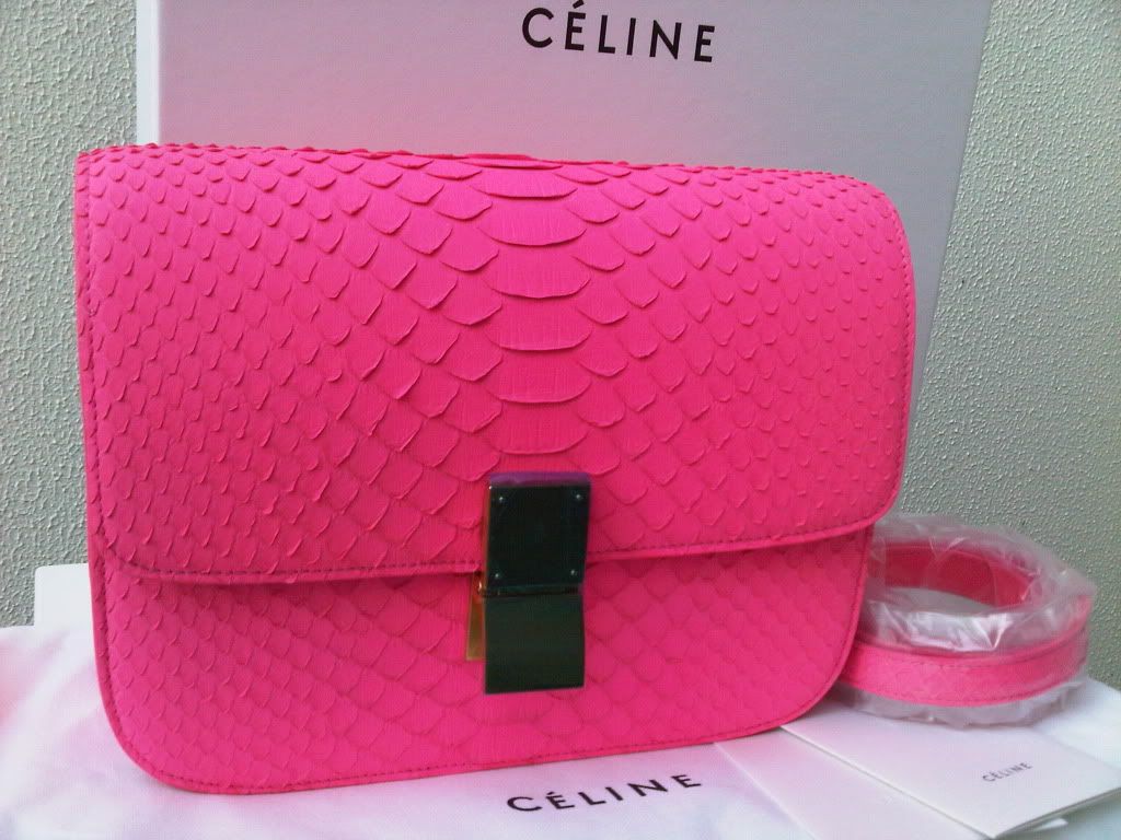 celine pink box bag