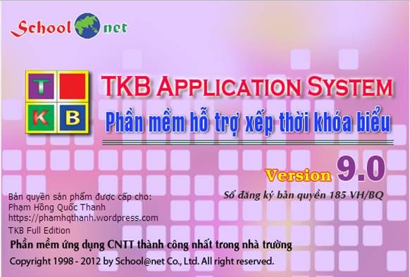 THÔNG BÁO: Crack phần mềm xếp TKB 9.0
