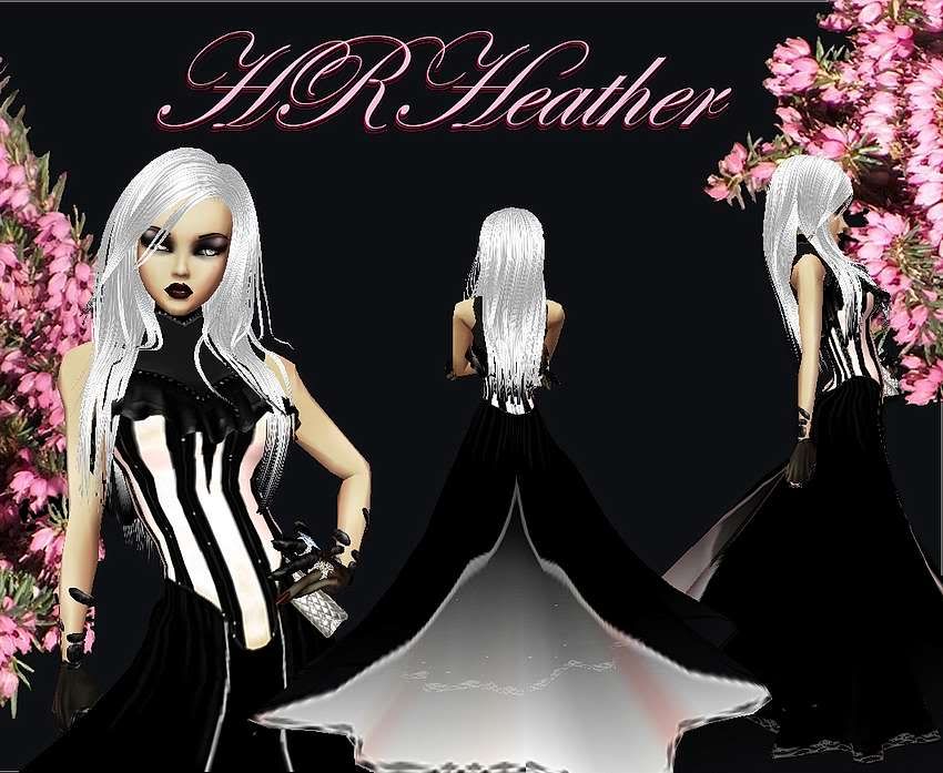 HRHeathers gothic monochromatic two tone formal gown with just a hint of sequins glittering in the fabric. Please leave a nice comment when you buy my products? Thank you.