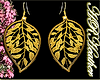 Imvu 20 Karat dainty gold leaf earrings. Buy her a beautiful fall gift that goes with almost any outfit