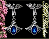 HRHeathers sterling silver antique Edwardian angel and Topaz earrings in glittering 3 dimensions.