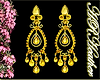 Elizabethan tiered yellow diamond and 18 karat gold earrings in 3 dimensions