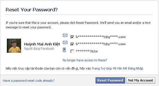 Làm gì khi quên mật khẩu Facebook cá nhân www.c10mt.com