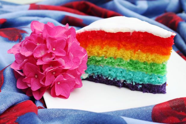Renkli kek tarifi regenboog cake recept