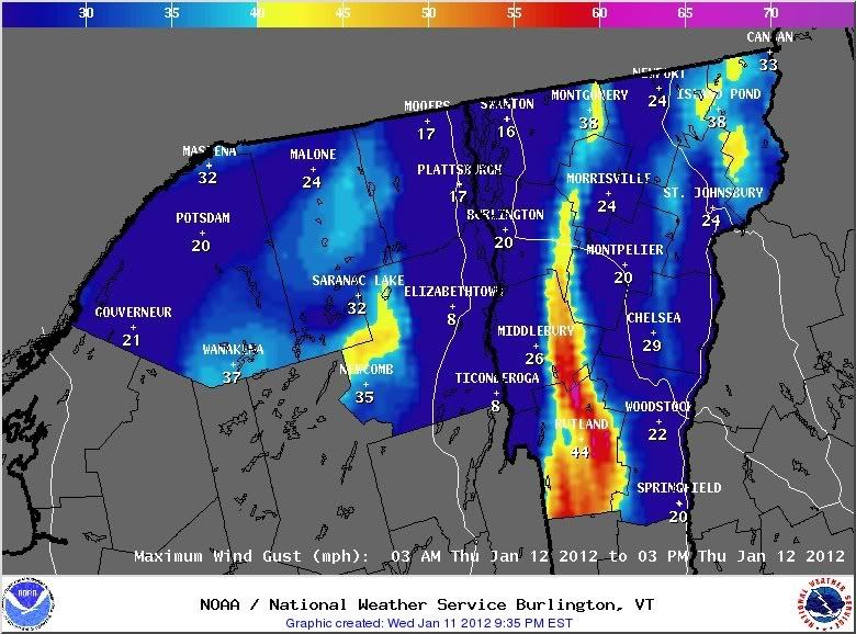 Vermont Weather (Burlington, Rutland, Bennington garage, location