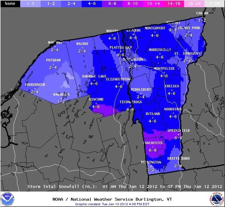 Vermont Weather (Burlington, Rutland, Bennington garage, location