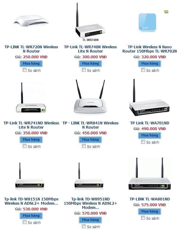 Tpink 740N,720,841,940, Tenda 316,311....giá tốt tại tinhocductin.vn - 1