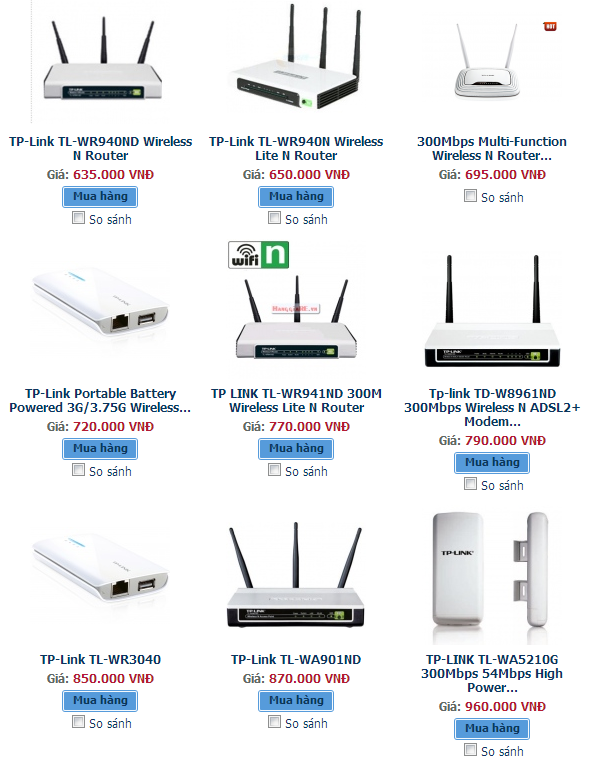 Tpink 740N,720,841,940, Tenda 316,311....giá tốt tại tinhocductin.vn - 2