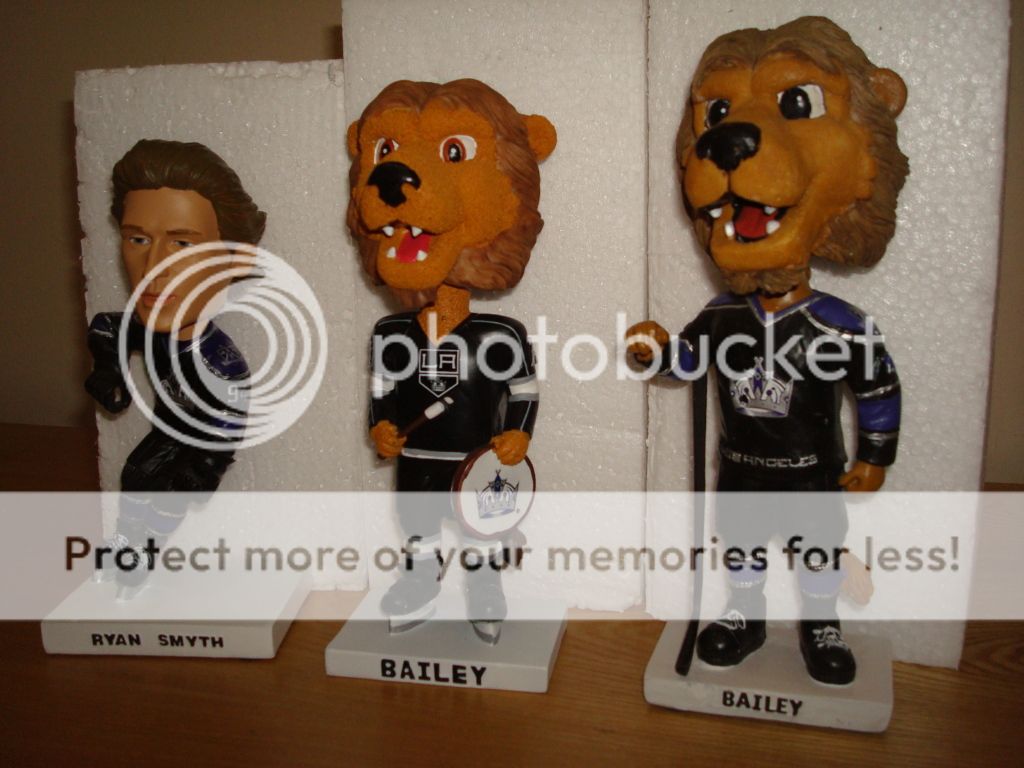 Bailey RARE La Kings Mascot Bobble Bobblehead Purple Black Jersey 