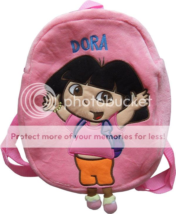1x New Dora The Explorer Student Kids Children 3D Plush School Bags Backpack US