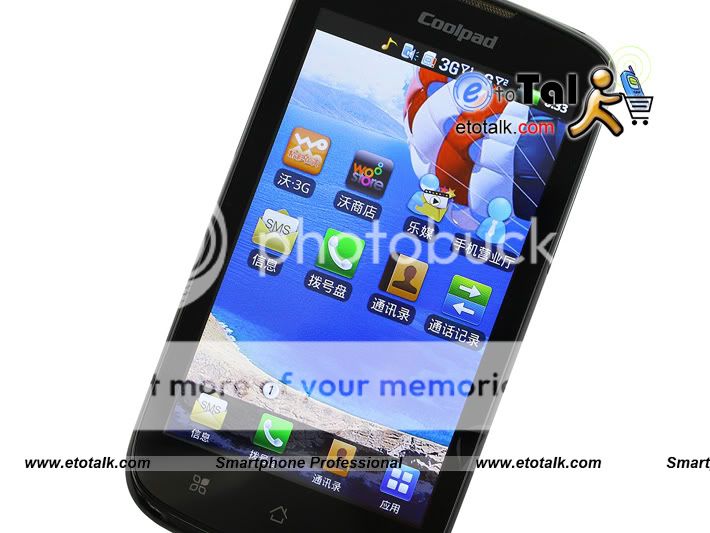   7260 3G WCDMA 4.0WVGA Dual SIM Android V2.3.4 Snapdragon MSM7227T GPS