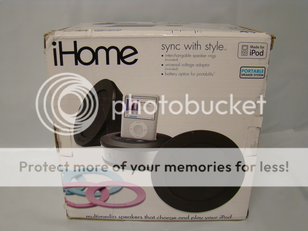 iHome iH64 Multimedia Stereo Speakers wth Dock for iPod (Black)