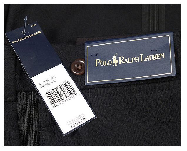 Polo Ralph Lauren Mens Tuxedo Pants NWT $295 Size 33 Waist Black 