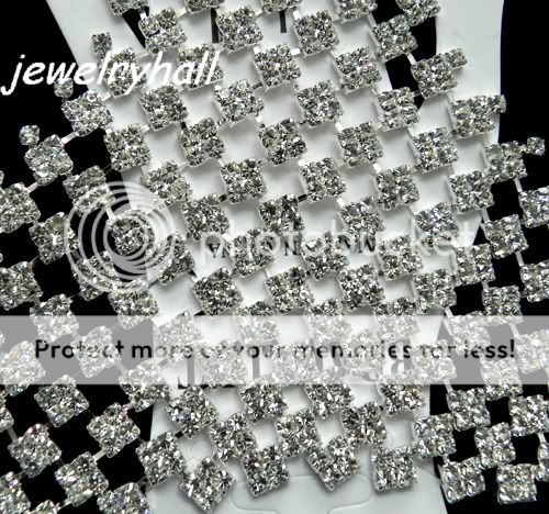 Wedding rhinestone crystal slave bracelet belly dance  