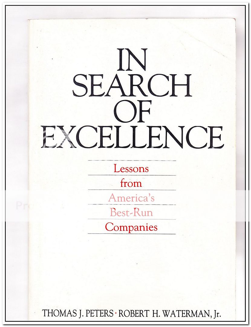 IN Search OF Excellence Thomas J Peters | eBay