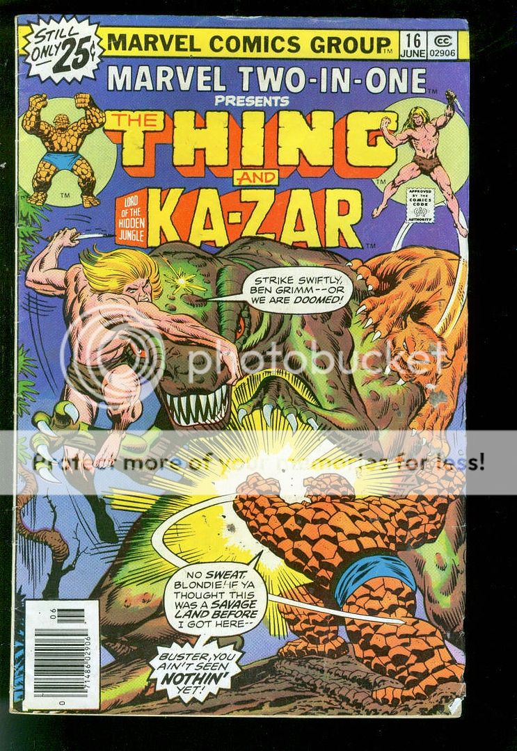 Marvel Two In One #16 (1976) THING KA ZAR FINE  