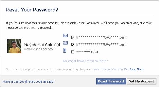 Làm gì khi quên mật khẩu Facebook cá nhân www.c10mt.com